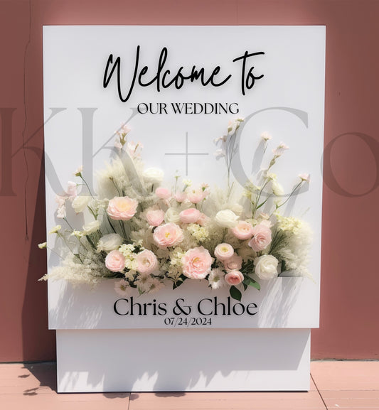 Wedding Welcome Sign Flower Box