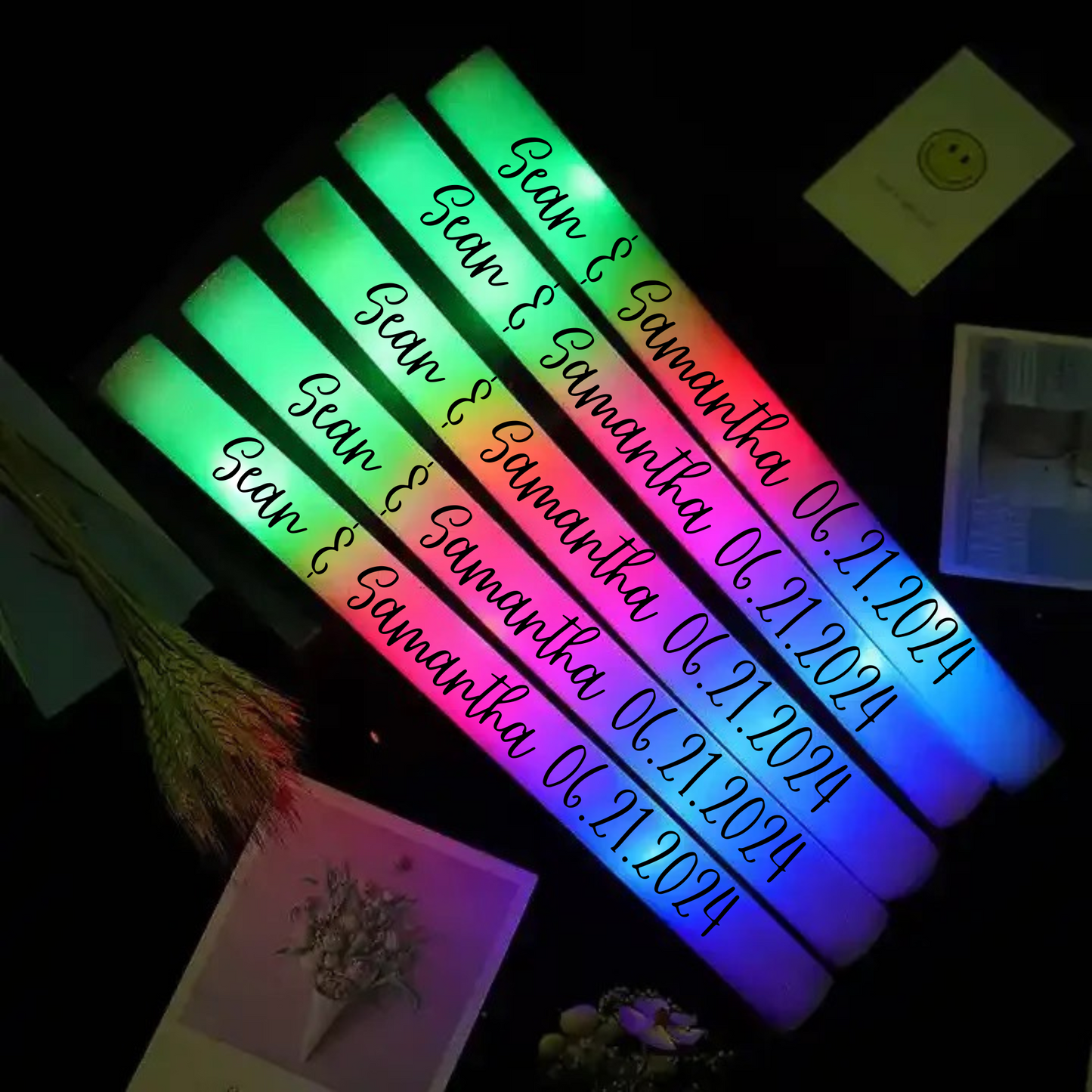 Personalize LED Foam Glow Sticks