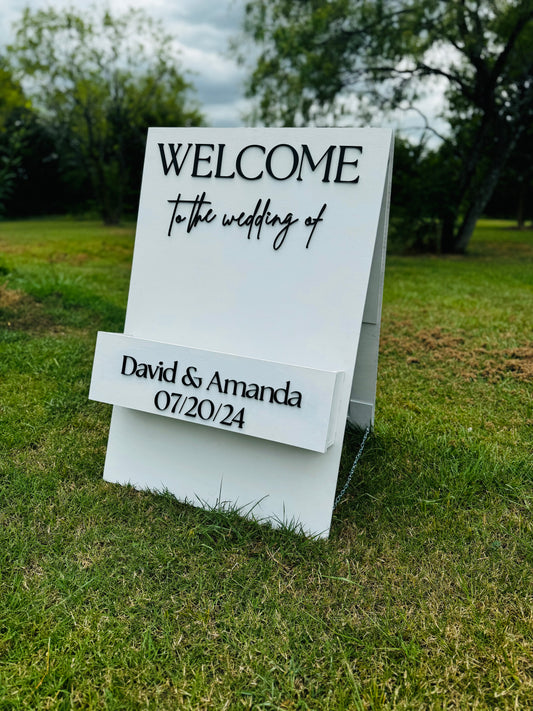 Welcome Flower Planter Sign